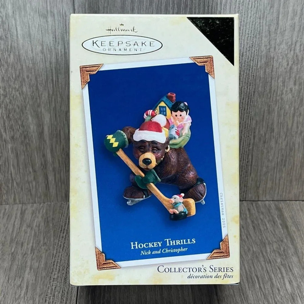 2005 Hallmark Keepsake Hockey Thrills Collector's Series Christmas Ornament